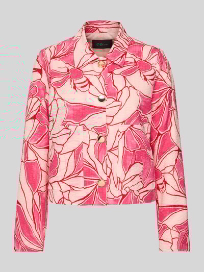 s.Oliver BLACK LABEL Regular Fit Kurzblazer aus reiner Baumwolle Pink 2