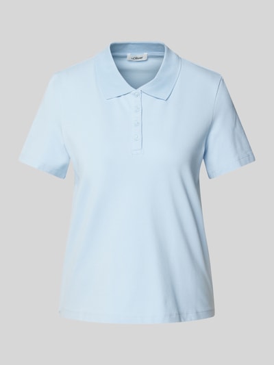 s.Oliver RED LABEL Regular fit poloshirt van katoenmix Lichtblauw - 2