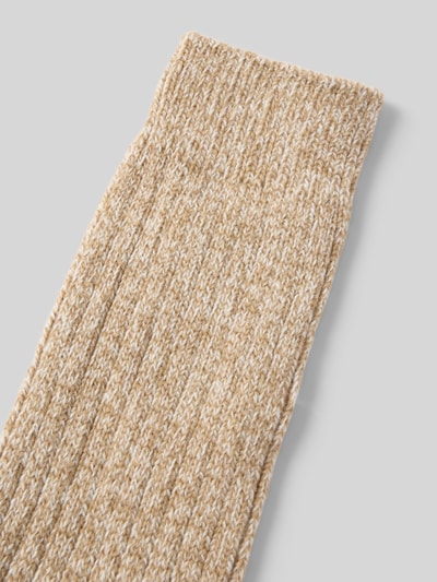 camano Socken mit geripptem Abschluss Camel 2
