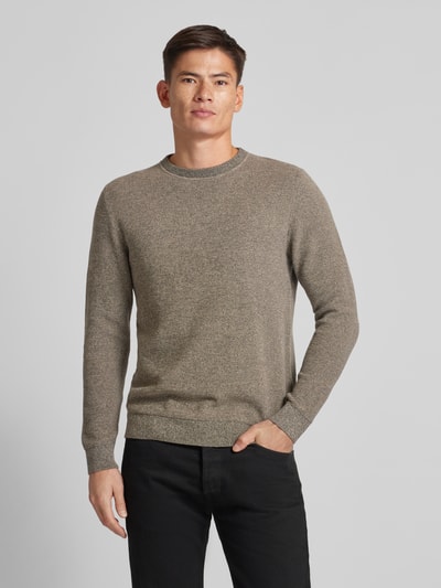 SELECTED HOMME Strickpullover mit Strukturmuster Modell 'ROSS' Mittelgrau 4