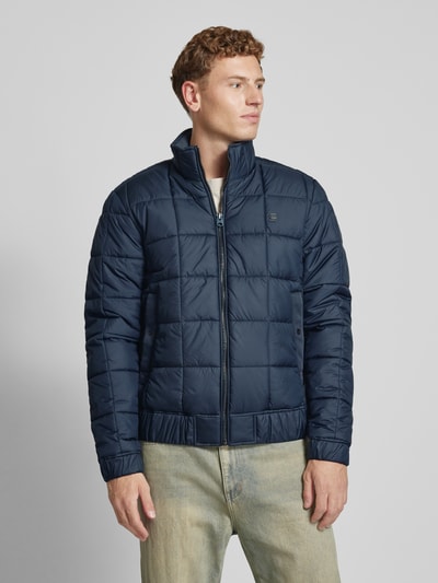 G-Star Raw Gewatteerd jack met labelapplicatie, model 'Meefic' Marineblauw - 4