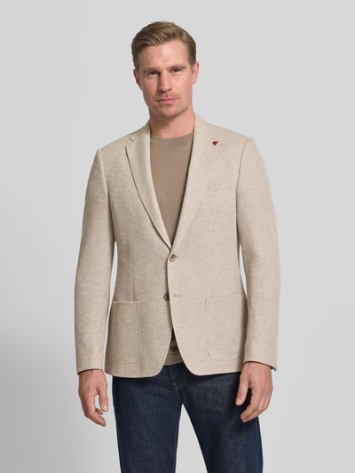 ROY ROBSON Marynarka na 2 guziki o kroju slim fit z kołnierzem z połami Beżowy 4