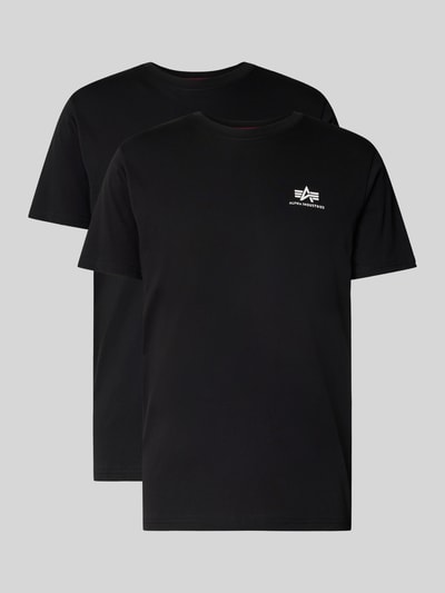 Alpha Industries T-Shirt mit Label-Print Black 2
