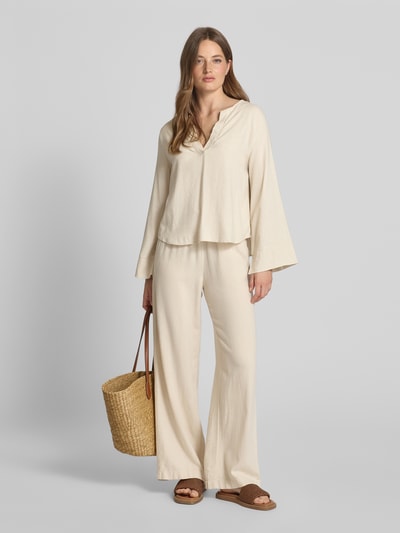 My Essential Wardrobe Blouseshirt met V-hals, model 'Dias' Beige - 1