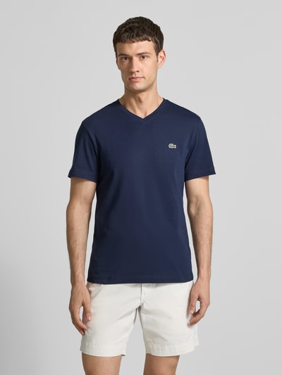 Lacoste Regular Fit T-Shirt aus reiner Baumwolle Marine 4