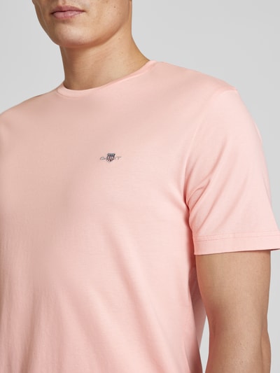 Gant Regular Fit T-Shirt in Melange-Optik Pink 3