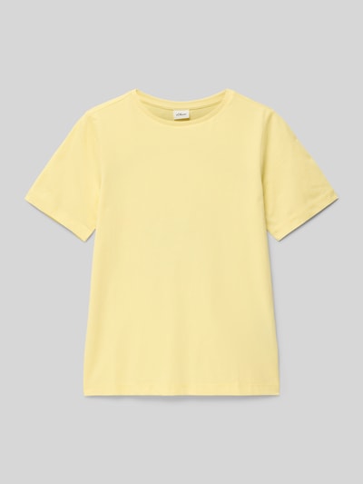 s.Oliver RED LABEL Regular Fit T-Shirt aus reiner Baumwolle Hellgelb 1
