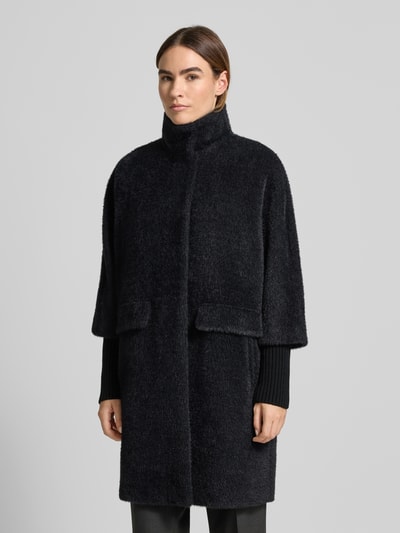 comma Jas met opstaande kraag Zwart - 4