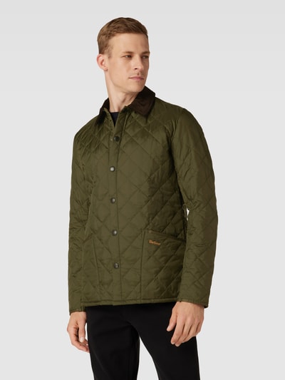 Barbour Steppjacke mit Umlegekragen Oliv 4