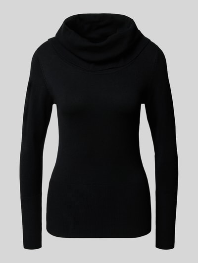 Soyaconcept Slim fit shirt met lange mouwen van viscosemix, model 'Dollie' Zwart - 2