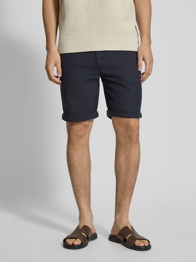 MCNEAL Regular Fit Leinenshorts mit Tunnelzug Marine 4