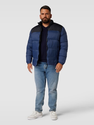 Jack & Jones Plus Kurtka pikowana PLUS SIZE dwukolorowa model ‘TOBY’ Ciemnoniebieski 1