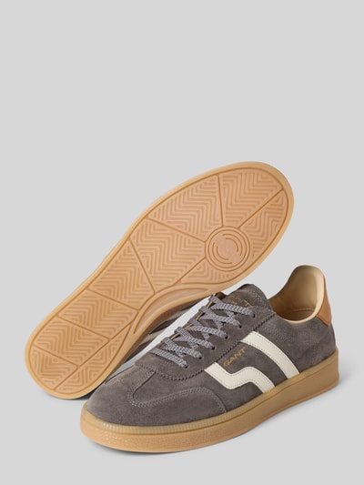 GANT Sneakers van leer met vetersluiting, model 'Cuzima' Steengrijs - 4