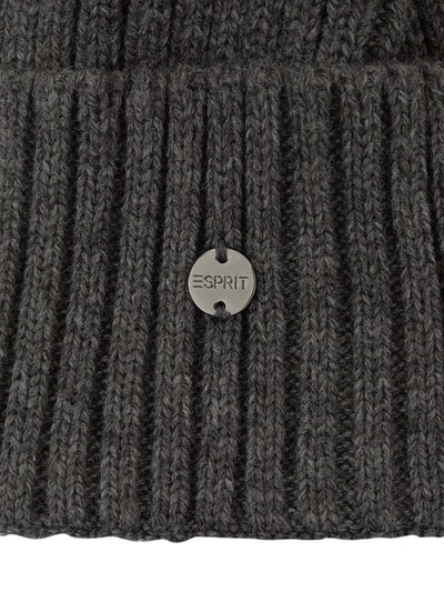 Esprit Beanie mit Rippenstruktur Dunkelgrau 2