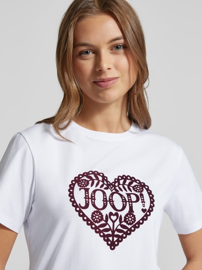 JOOP! T-shirt z okrągłym dekoltem model ‘Tita’ Ciemnoczerwony 3