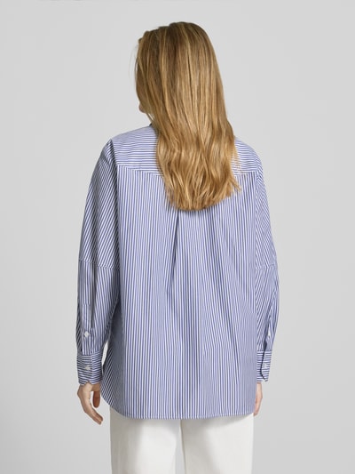 Marella Regular Fit Hemdbluse aus reiner Baumwolle Modell 'AVILA' Marine 5