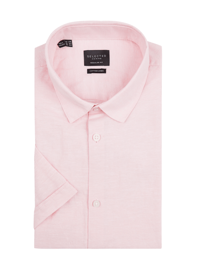 Selected Homme Koszula lniana o kroju slim fit Jasnobrązowy 2