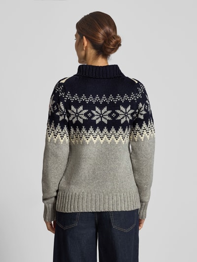 Dale of Norway Regular Fit Troyer aus Woll-Mix Modell 'Myking' Marine 5
