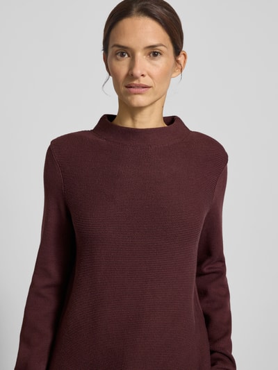 Marc O'Polo Regular fit gebreide pullover van zuiver katoen Bordeaux - 3