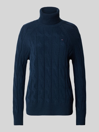 Tommy Hilfiger Golf o kroju relaxed fit z czystej wełny Granatowy 2