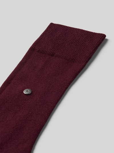 Burlington Sokken met labeldetails Bordeaux - 2