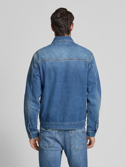 Forét Jeansjack met strookzakken, model 'HAZY' Jeansblauw - 5