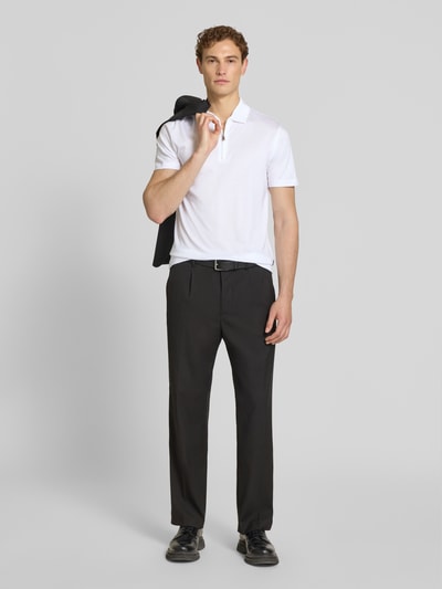 BOSS Regular Fit Poloshirt aus Lyocell-Baumwoll-Mix Modell 'H-PARAS 50' Weiss 1