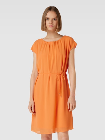 s.Oliver BLACK LABEL Knielange jurk met boothals Oranje - 4