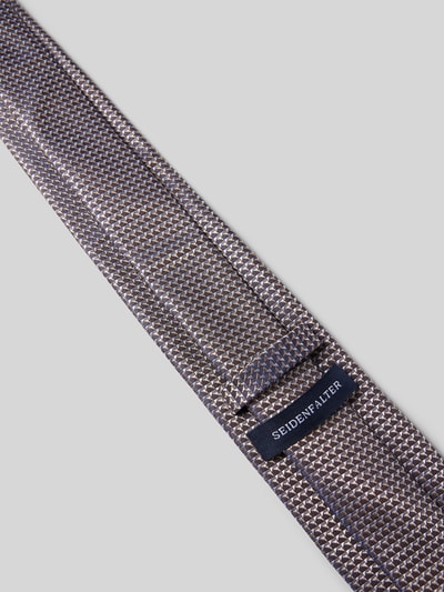 Prince Bowtie Zijden stropdas met logopatch (7 cm) Middenbruin - 3