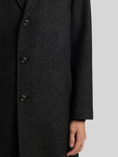 HUGO Regular Fit Wollmantel aus Twill Modell 'MALTE2541' Black 6