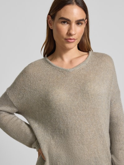 Hemisphere Strickpullover aus Kaschmir-Seide-Mix Oliv 3