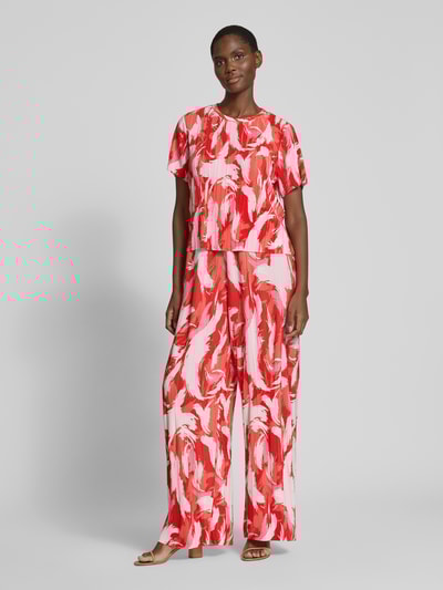 s.Oliver RED LABEL Regular fit T-shirt met plissé Rood - 1