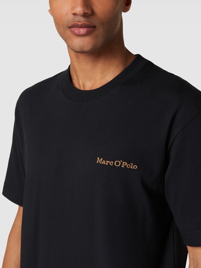 Marc O'Polo T-Shirt mit Label-Stitching Modell 'short sleeve' Black 3