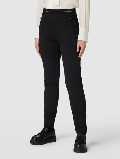 Raphaela By Brax Super slim fit stoffen broek met ritszakken, model 'LILLYT' Zwart - 4