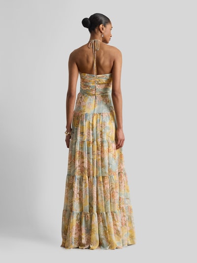 Lauren Ralph Lauren Neckholder Abendkleid mit Allover-Muster Beige 5