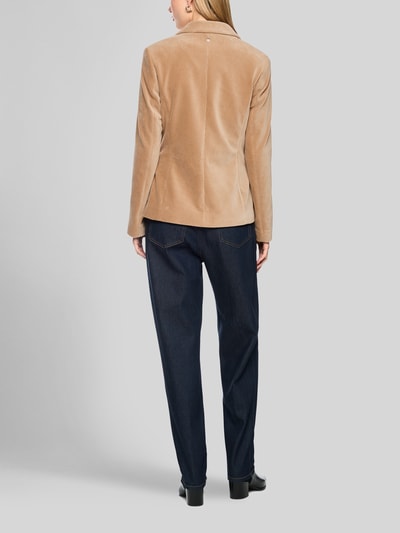 Marc Cain Regular Fit Longblazer mit Cordstruktur Camel 5