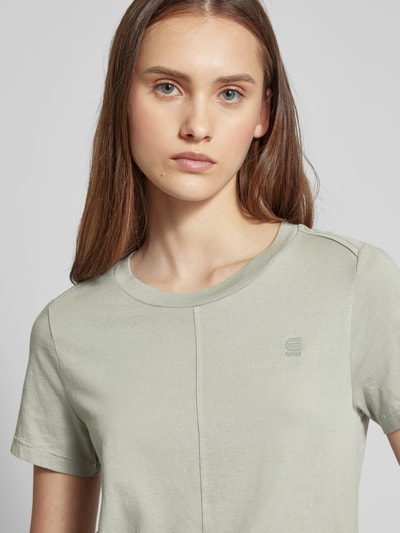 G-Star Raw T-shirt met labeldetails, model 'Front seam Rietgroen - 3