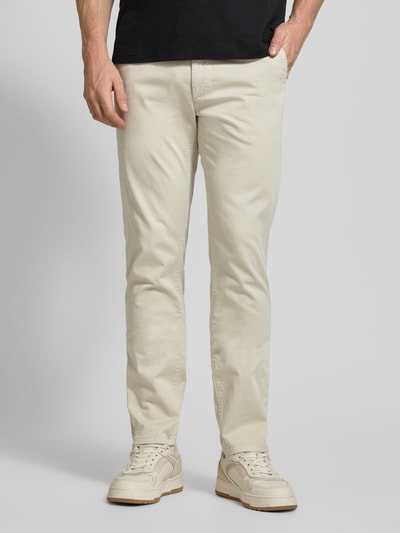 BOSS Orange Slim fit chino met steekzakken opzij Beige - 4