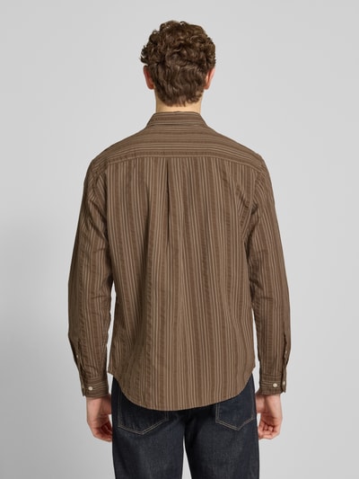 Selected Homme Regular Fit Freizeithemd aus reiner Baumwolle Modell 'FREDDIE' Schoko 5
