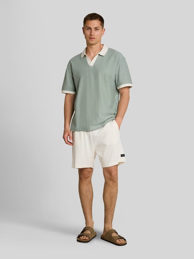 Tom Tailor Denim Regular Fit Poloshirt aus reiner Baumwolle Hellgruen 1