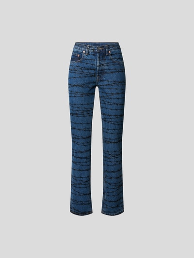 VETEMENTS Mid Rise Jeans im Slim Fit Hellblau 2