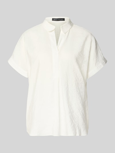 Betty Barclay relaxed fit blouse van modalmix met V-hals Offwhite - 2