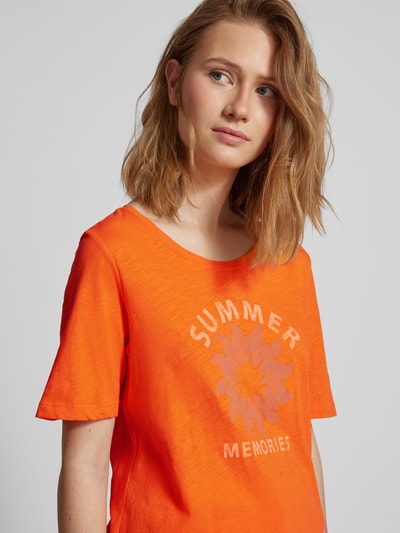 s.Oliver RED LABEL T-Shirt mit Statement-Print Orange 3