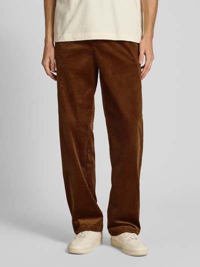 Replay Tapered Fit Cordhose mit Gürtel Cognac 4