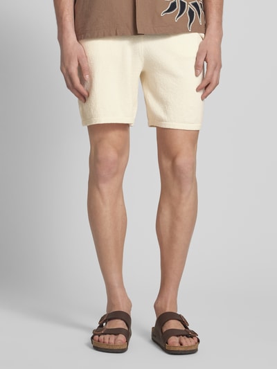 Only & Sons Regular fit sweatshorts met structuurmotief, model 'FRANKIE' Offwhite - 4