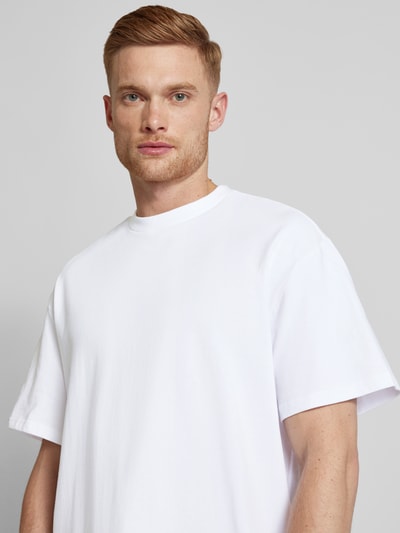 Jack & Jones Premium T-Shirt mit geripptem Rundhalsausschnitt Modell 'HARVEY' Weiss 3