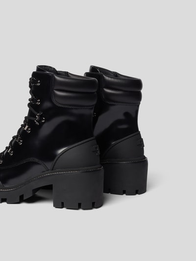 Tory Burch Bikerboots mit Blockabsatz Schwarz 3