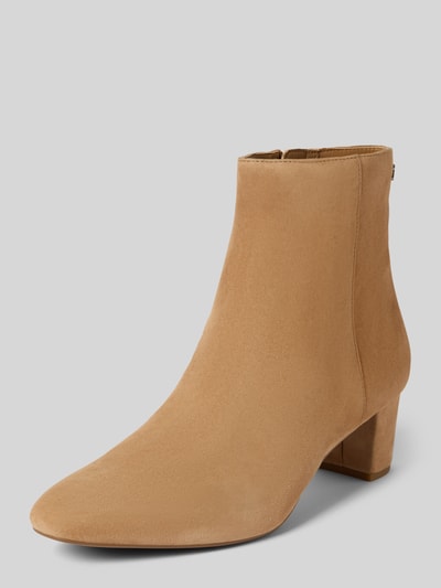 Lauren Ralph Lauren Stiefeletten mit Label-Applikation und Blockabsatz Sand 1