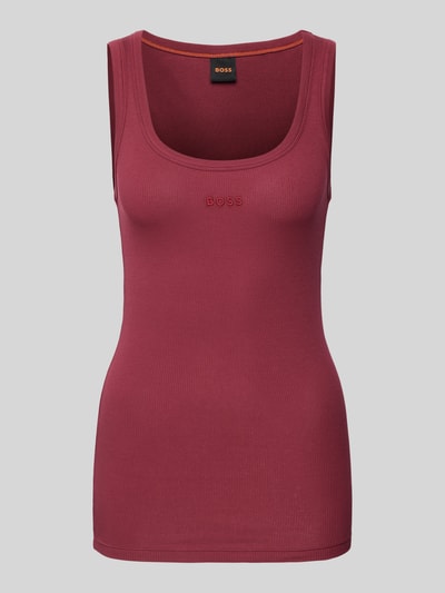 BOSS Orange Tanktop met boothals model 'Ematite' Bordeaux - 2