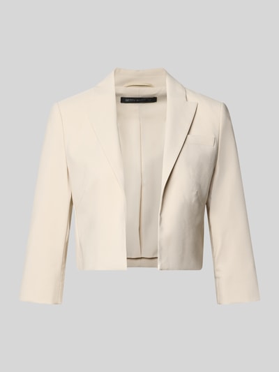 Produktfoto, Cropped Blazer mit 3/4-Arm von Betty Barclay in Beige, Material-Mix mit Stretch-Anteil, Reverskragen, Brusttasche, Damen.